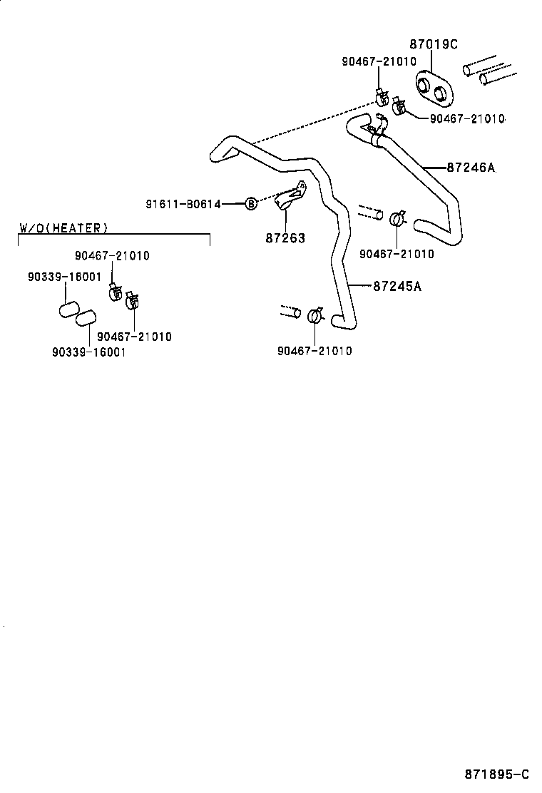  HILUX |  HEATING AIR CONDITIONING WATER PIPING