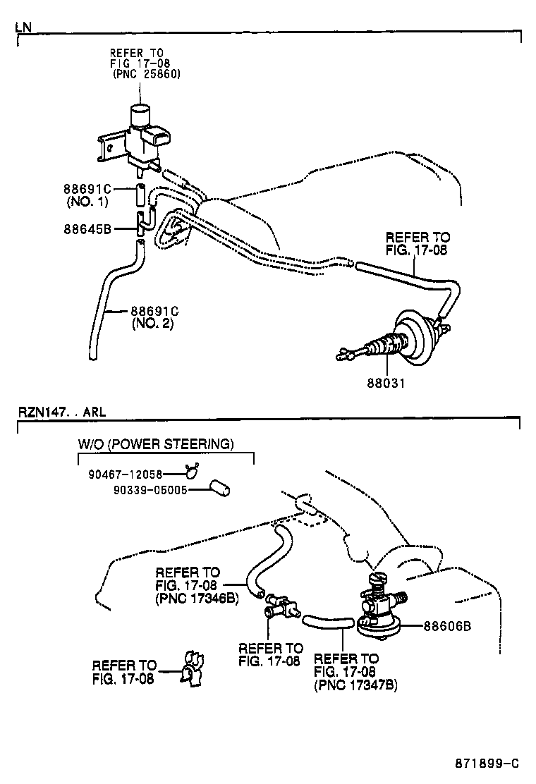  HILUX |  HEATING AIR CONDITIONING VACUUM PIPING