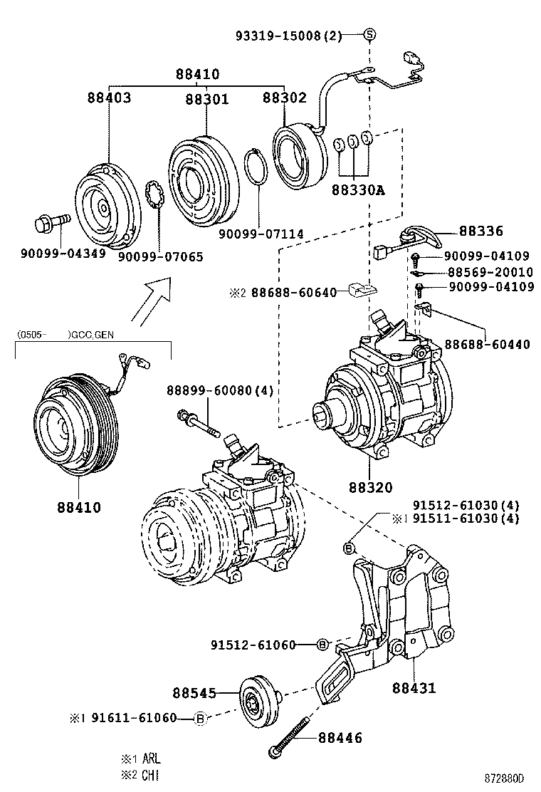  LAND CRUISER 100 105 |  HEATING AIR CONDITIONING COMPRESSOR