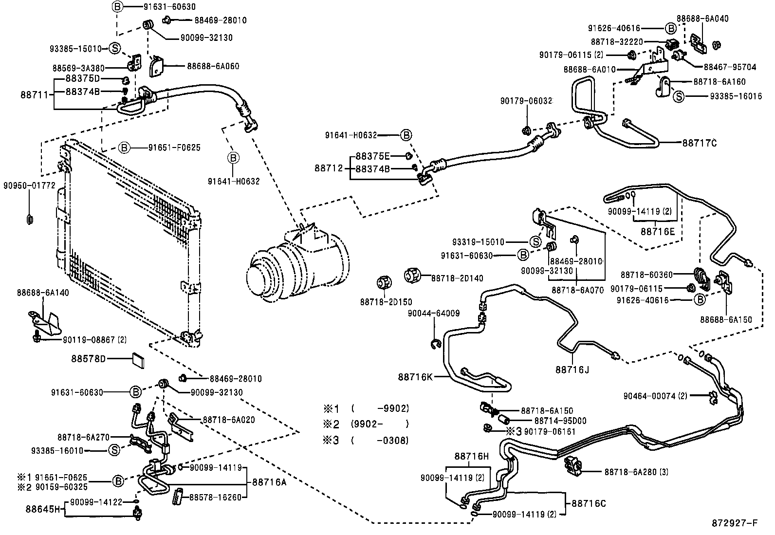  LAND CRUISER 100 105 |  HEATING AIR CONDITIONING COOLER PIPING