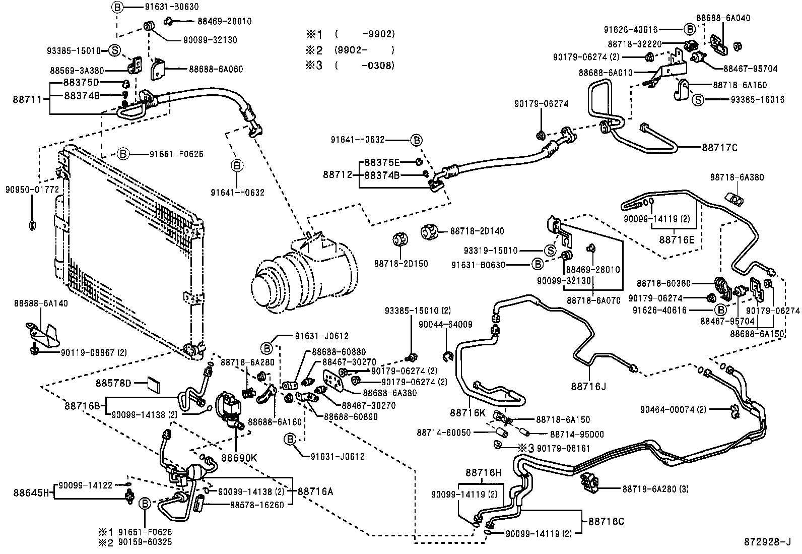  LAND CRUISER 100 105 |  HEATING AIR CONDITIONING COOLER PIPING
