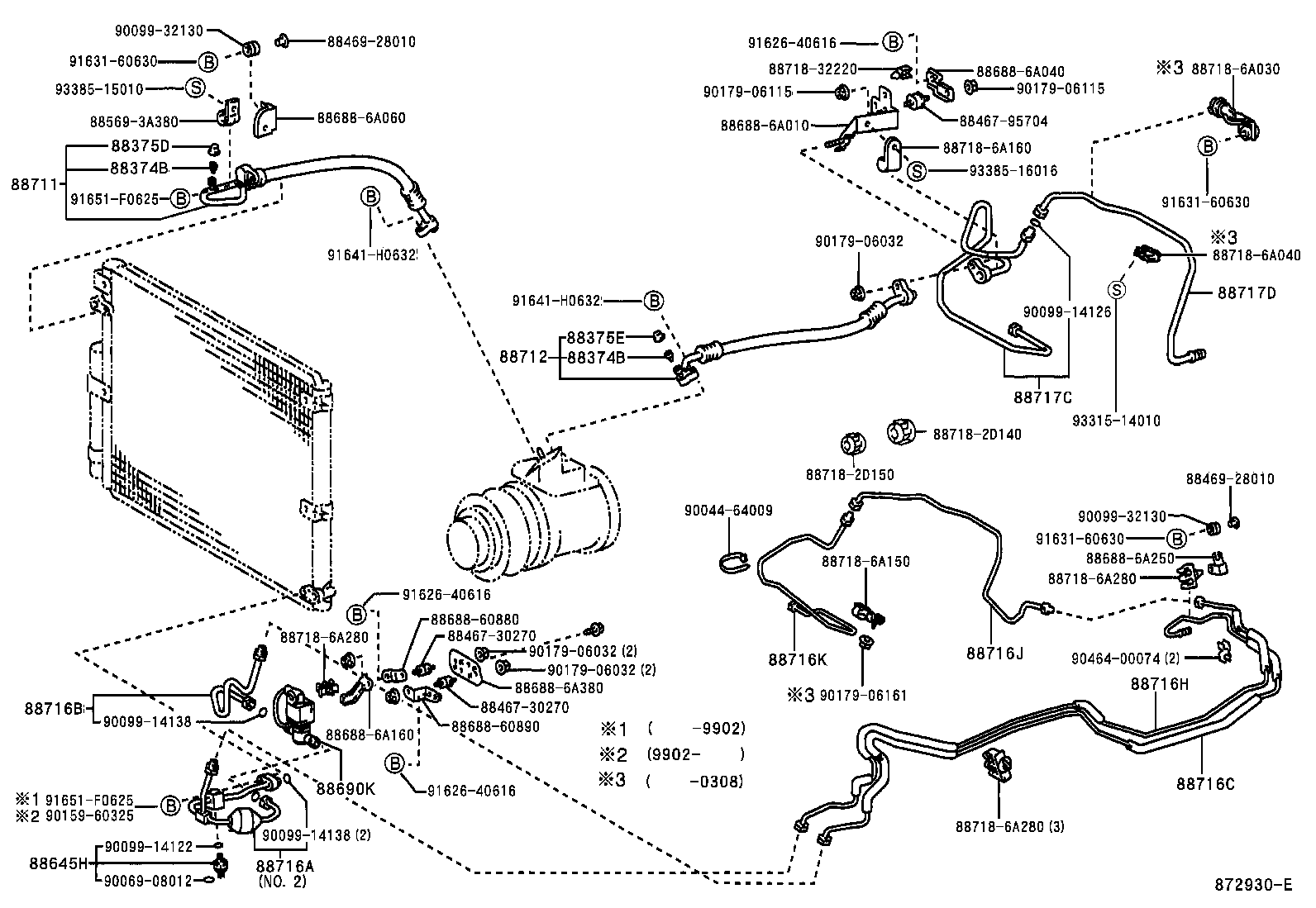  LAND CRUISER 100 105 |  HEATING AIR CONDITIONING COOLER PIPING