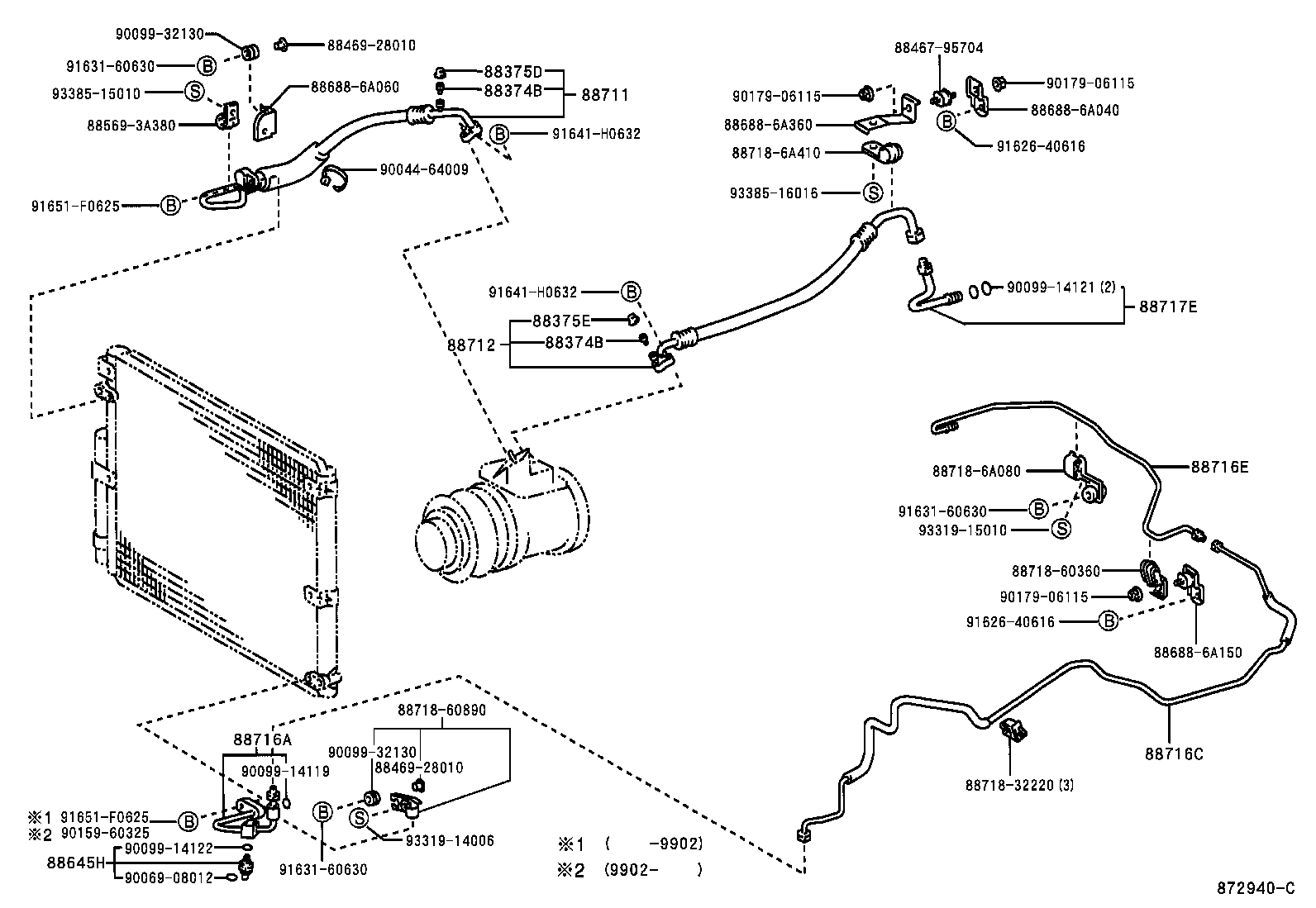  LAND CRUISER 100 105 |  HEATING AIR CONDITIONING COOLER PIPING
