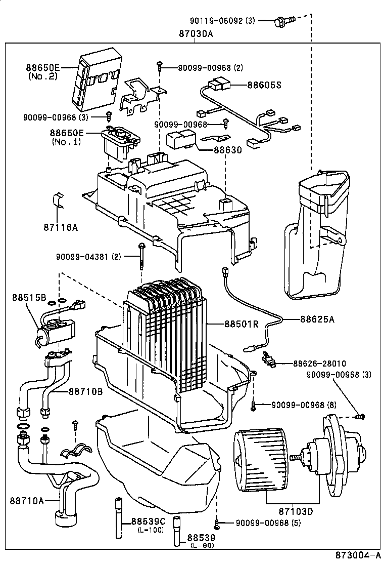  LAND CRUISER 100 105 |  HEATING AIR CONDITIONING COOLER UNIT