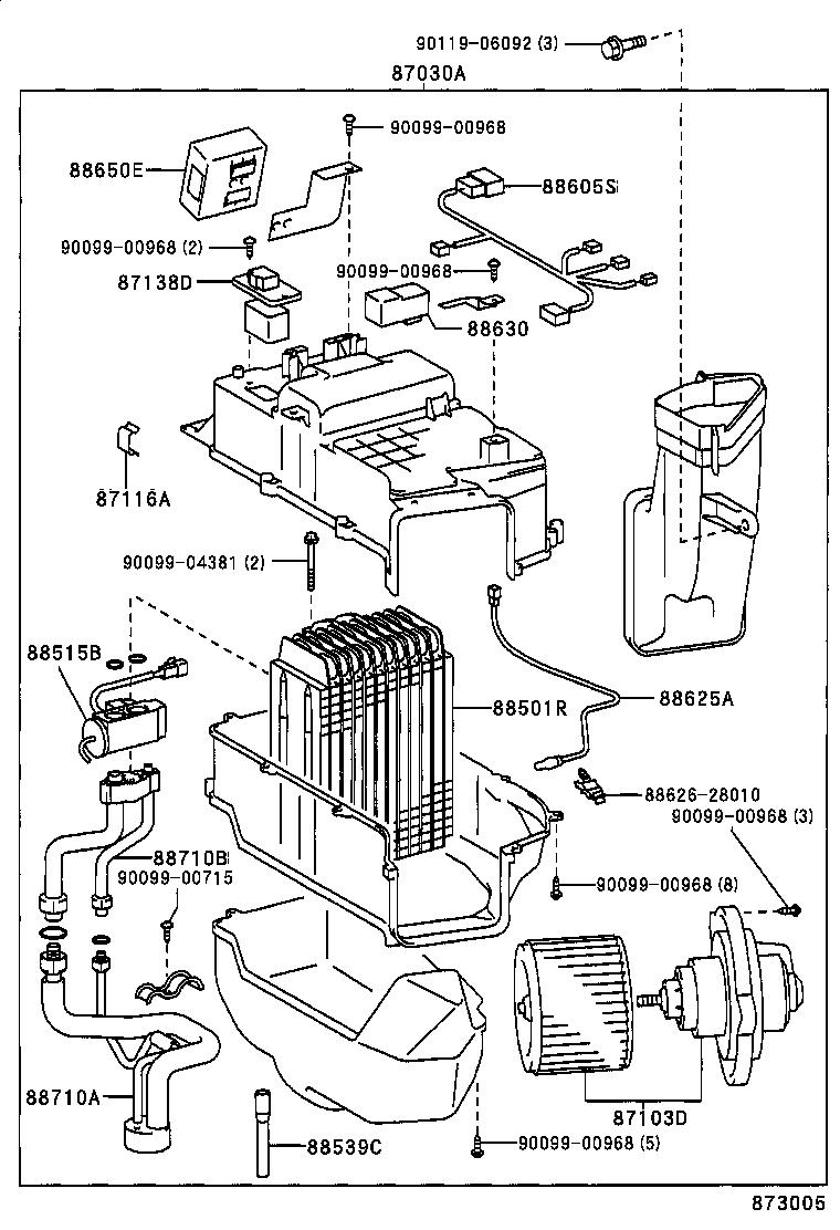  LAND CRUISER 100 105 |  HEATING AIR CONDITIONING COOLER UNIT