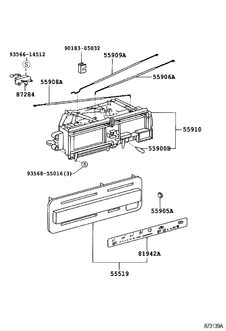  TOWNACE LITEACE |  HEATING AIR CONDITIONING CONTROL AIR DUCT