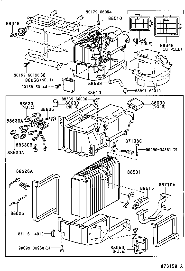  LAND CRUISER 80 |  HEATING AIR CONDITIONING COOLER UNIT