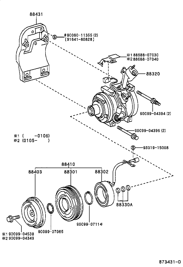  AVALON |  HEATING AIR CONDITIONING COMPRESSOR