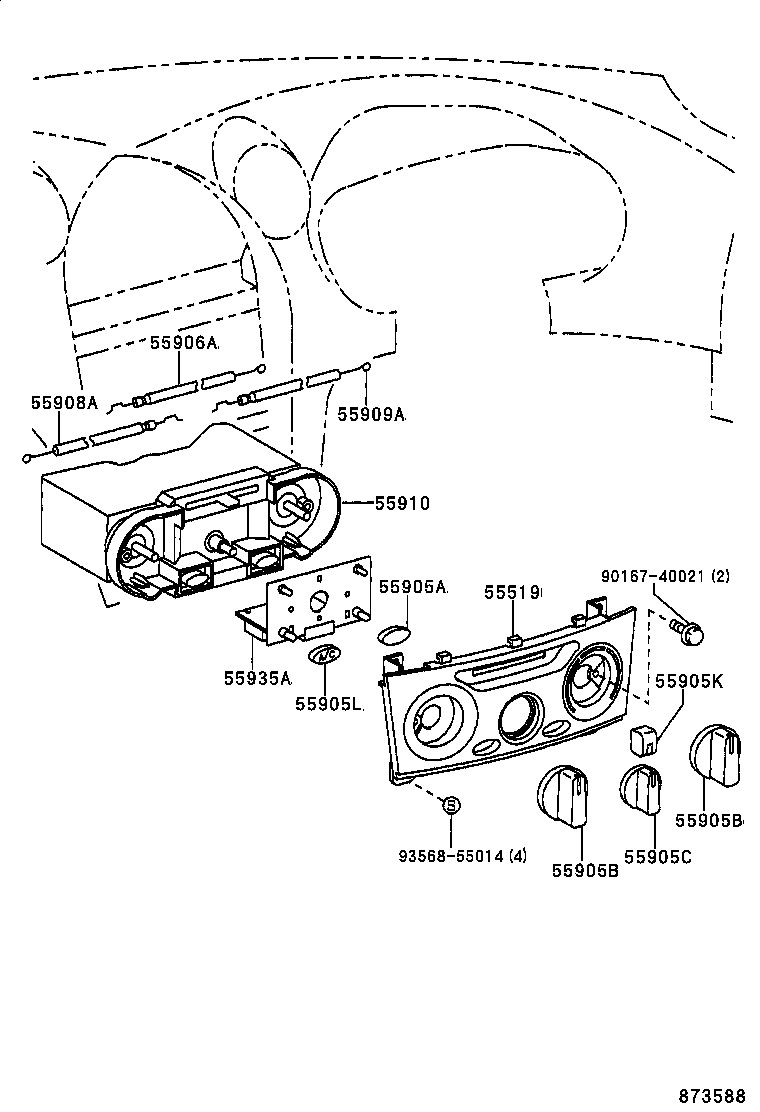  CELICA |  HEATING AIR CONDITIONING CONTROL AIR DUCT