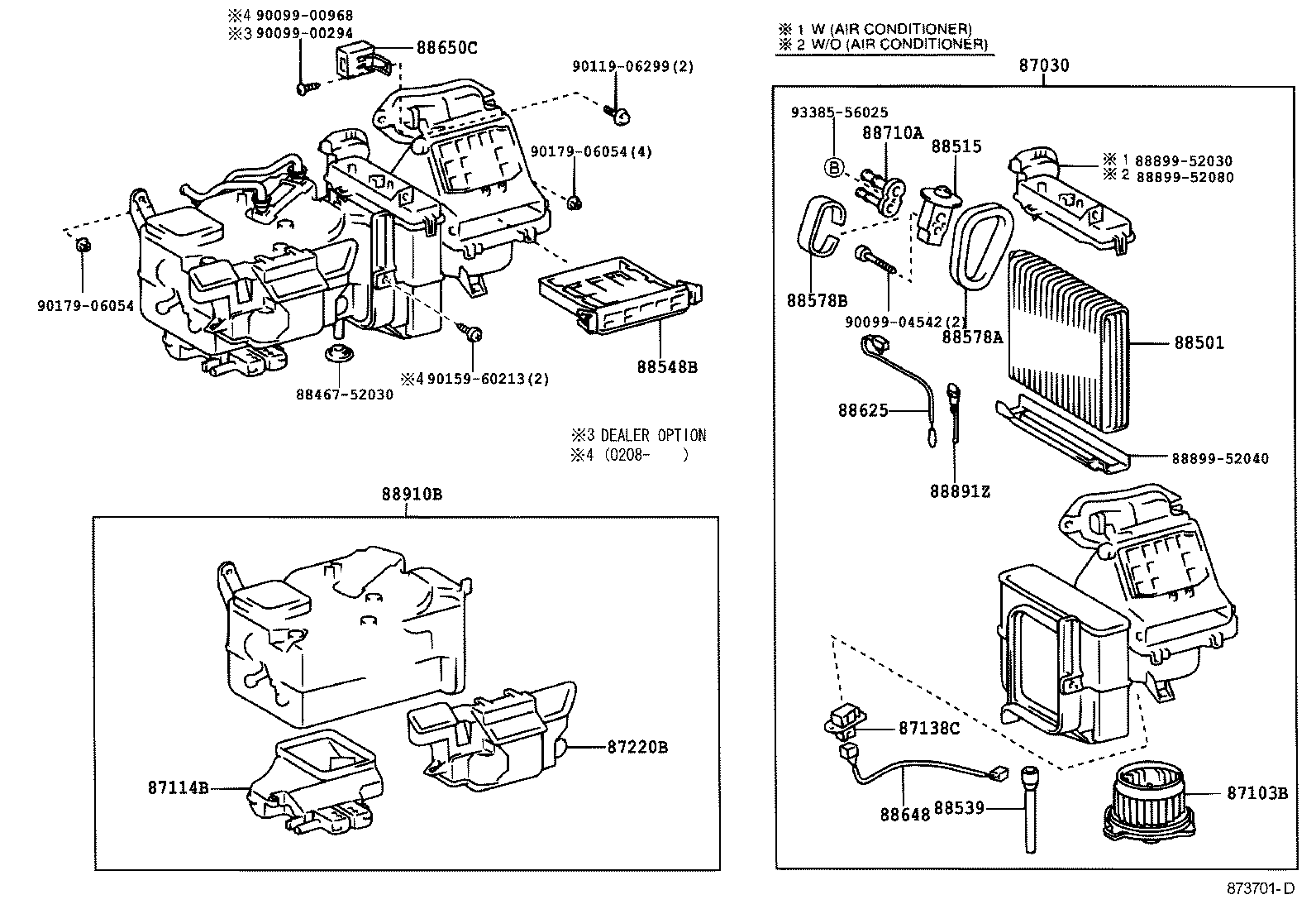 YARIS ECHO 4D |  HEATING AIR CONDITIONING COOLER UNIT