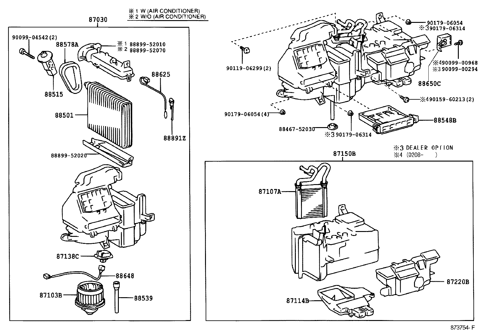  YARIS ECHO 4D |  HEATING AIR CONDITIONING COOLER UNIT