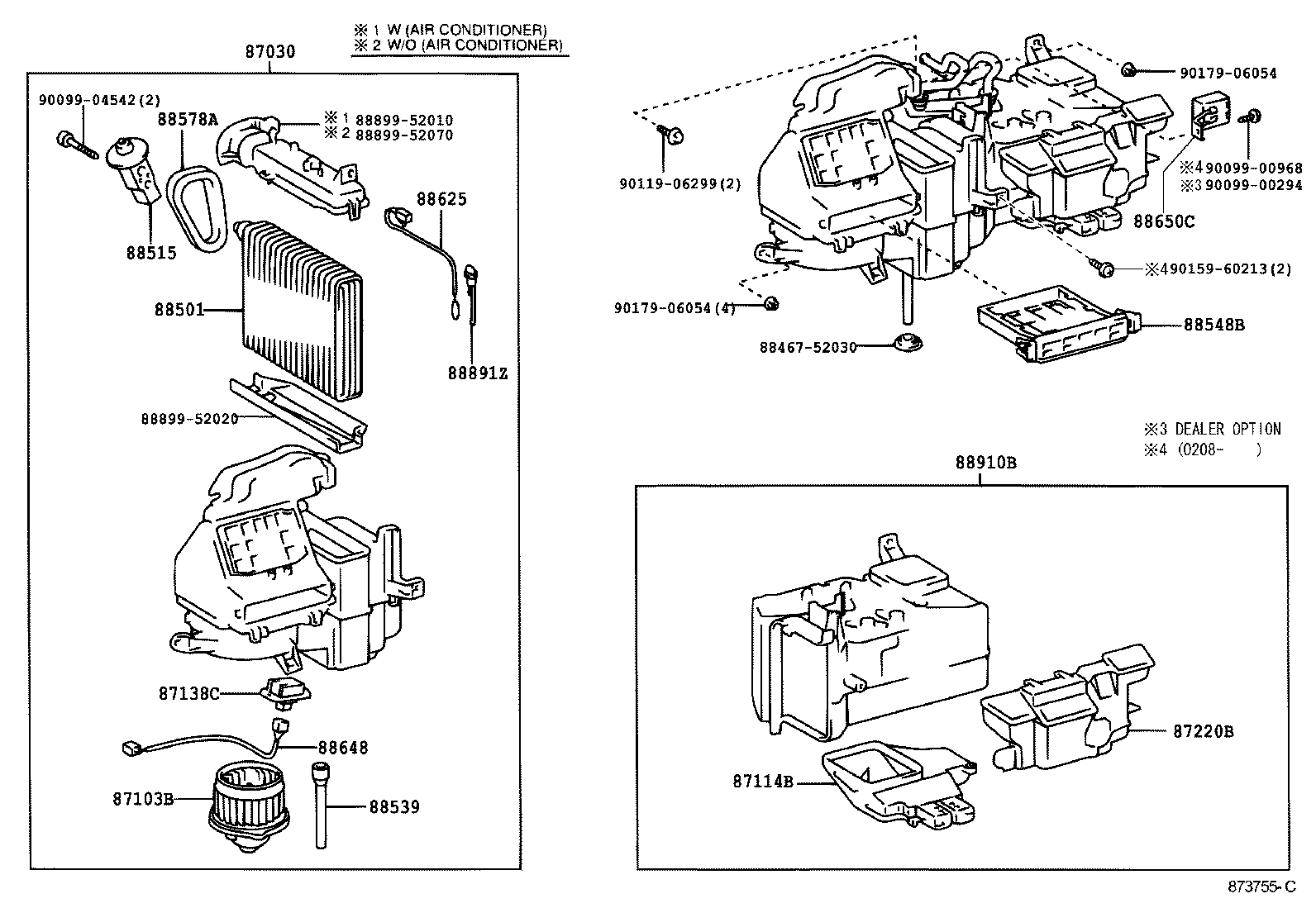  YARIS ECHO 4D |  HEATING AIR CONDITIONING COOLER UNIT