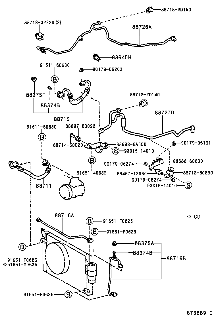  LAND CRUISER 90 |  HEATING AIR CONDITIONING COOLER PIPING