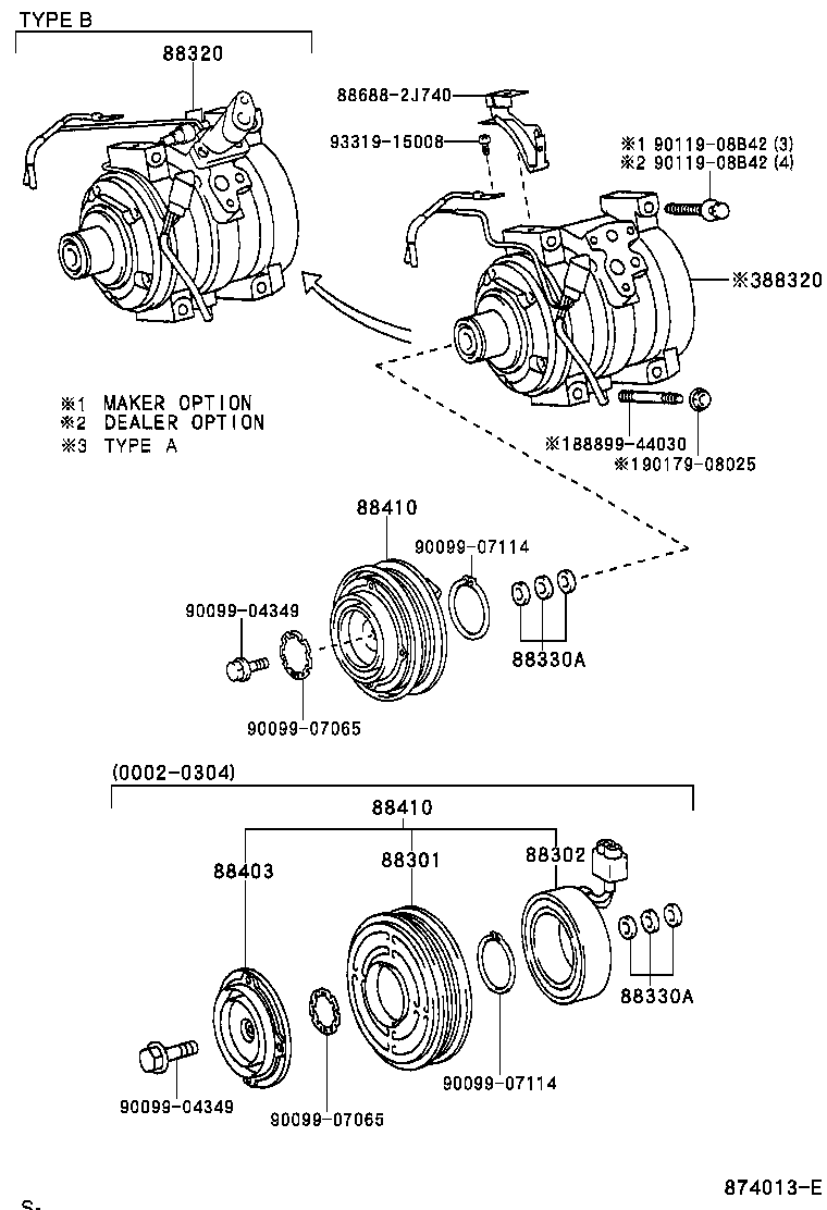  PREVIA TARAGO |  HEATING AIR CONDITIONING COMPRESSOR