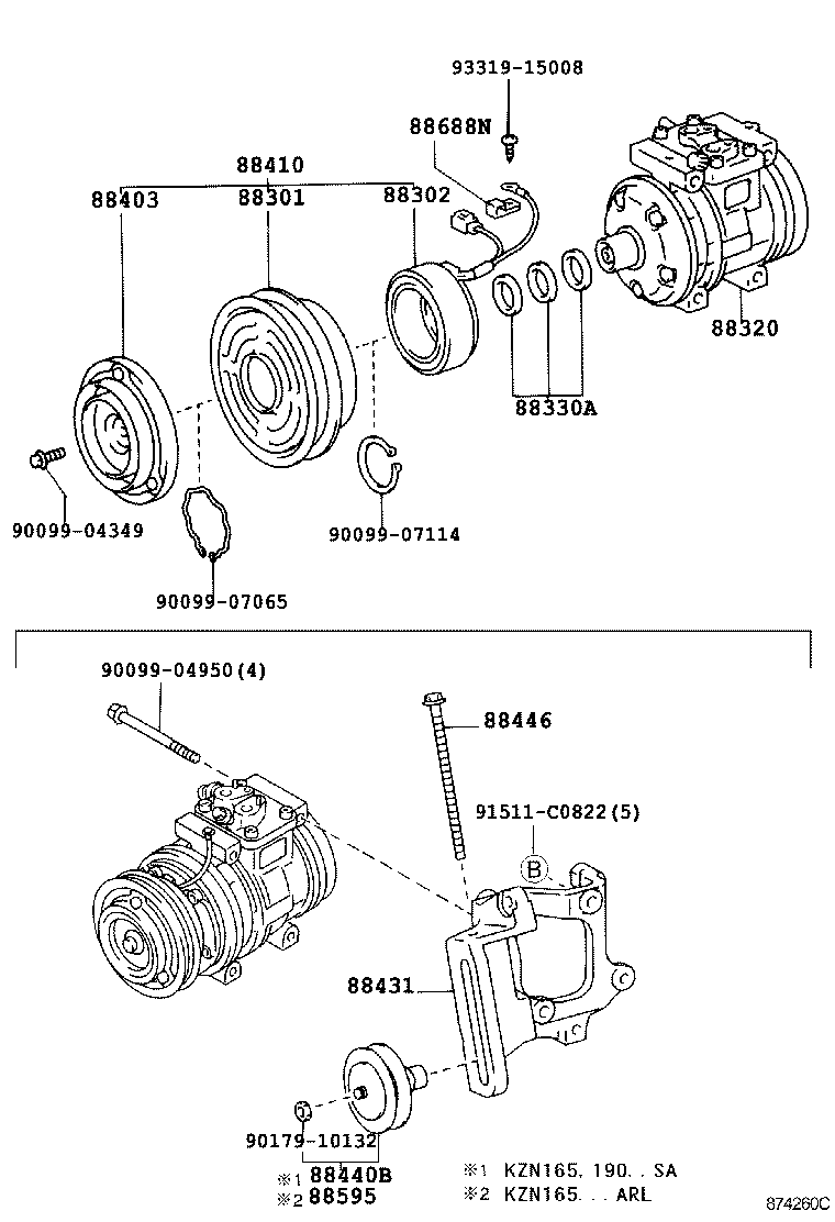  HILUX |  HEATING AIR CONDITIONING COMPRESSOR