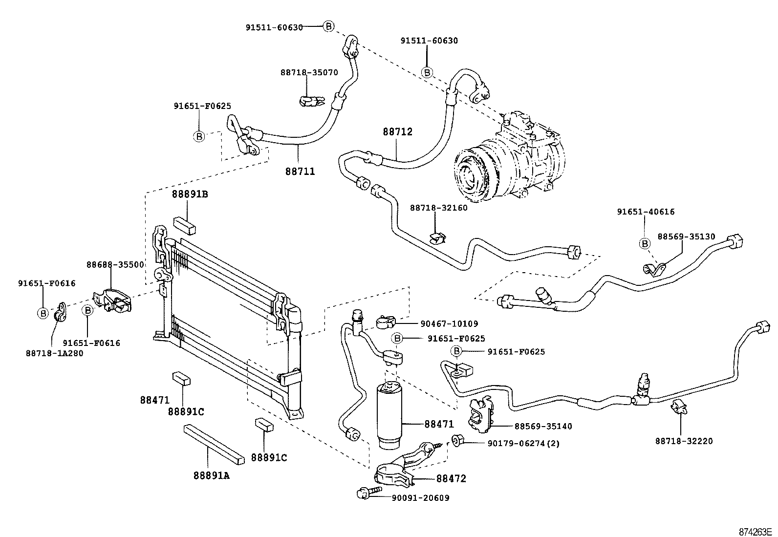  HILUX |  HEATING AIR CONDITIONING COOLER PIPING