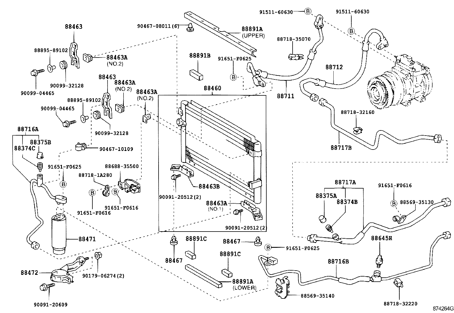  HILUX |  HEATING AIR CONDITIONING COOLER PIPING