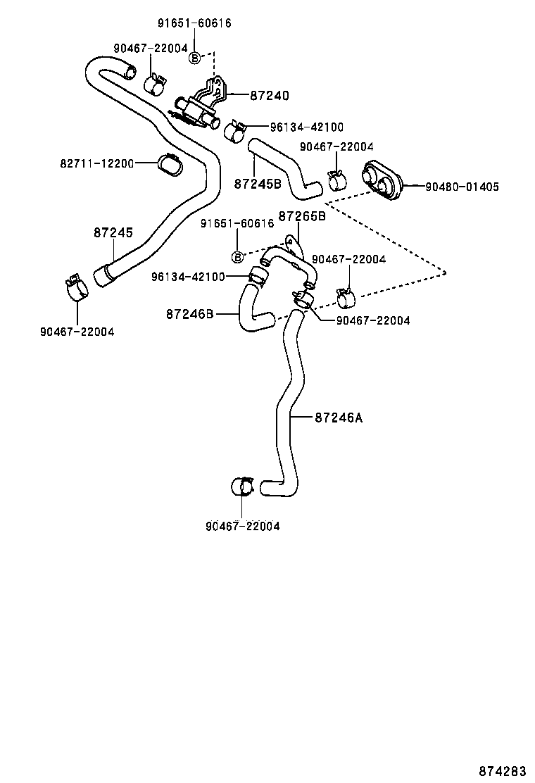  LAND CRUISER 90 |  HEATING AIR CONDITIONING WATER PIPING