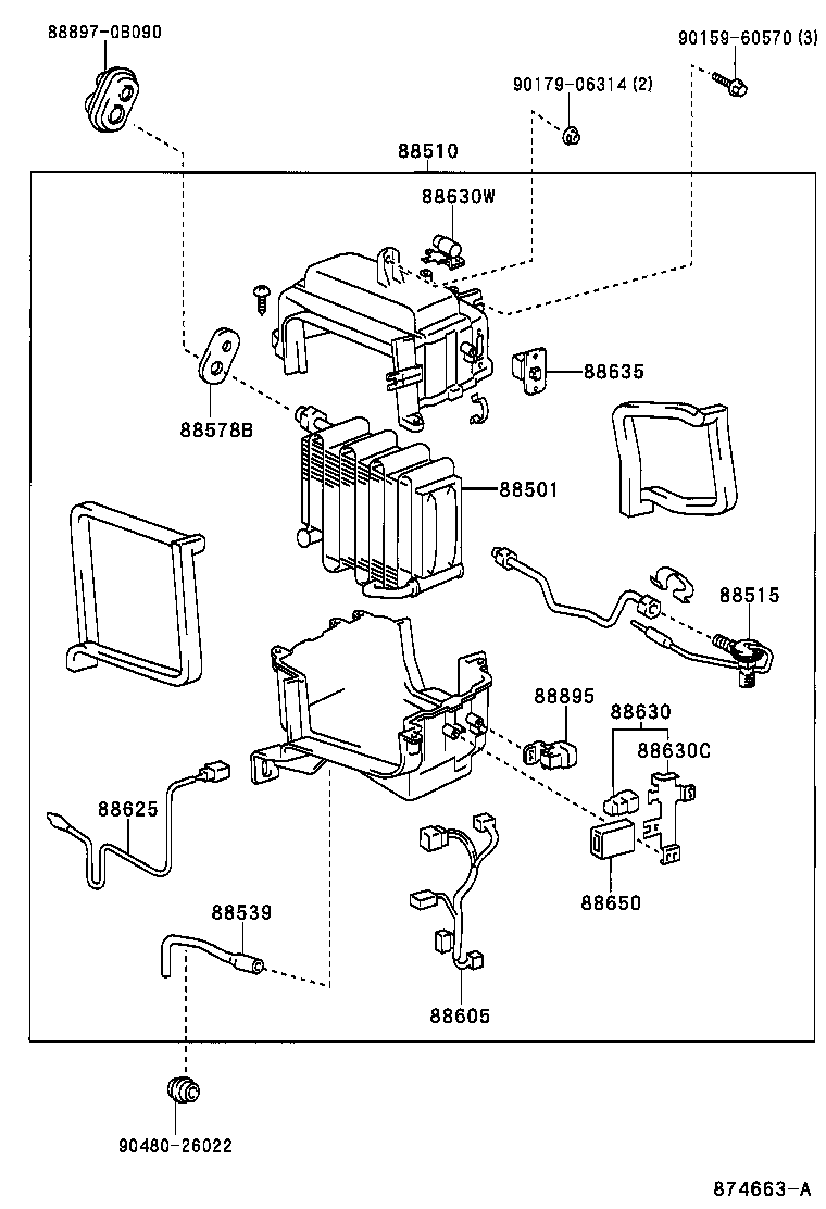  T U V |  HEATING AIR CONDITIONING COOLER UNIT