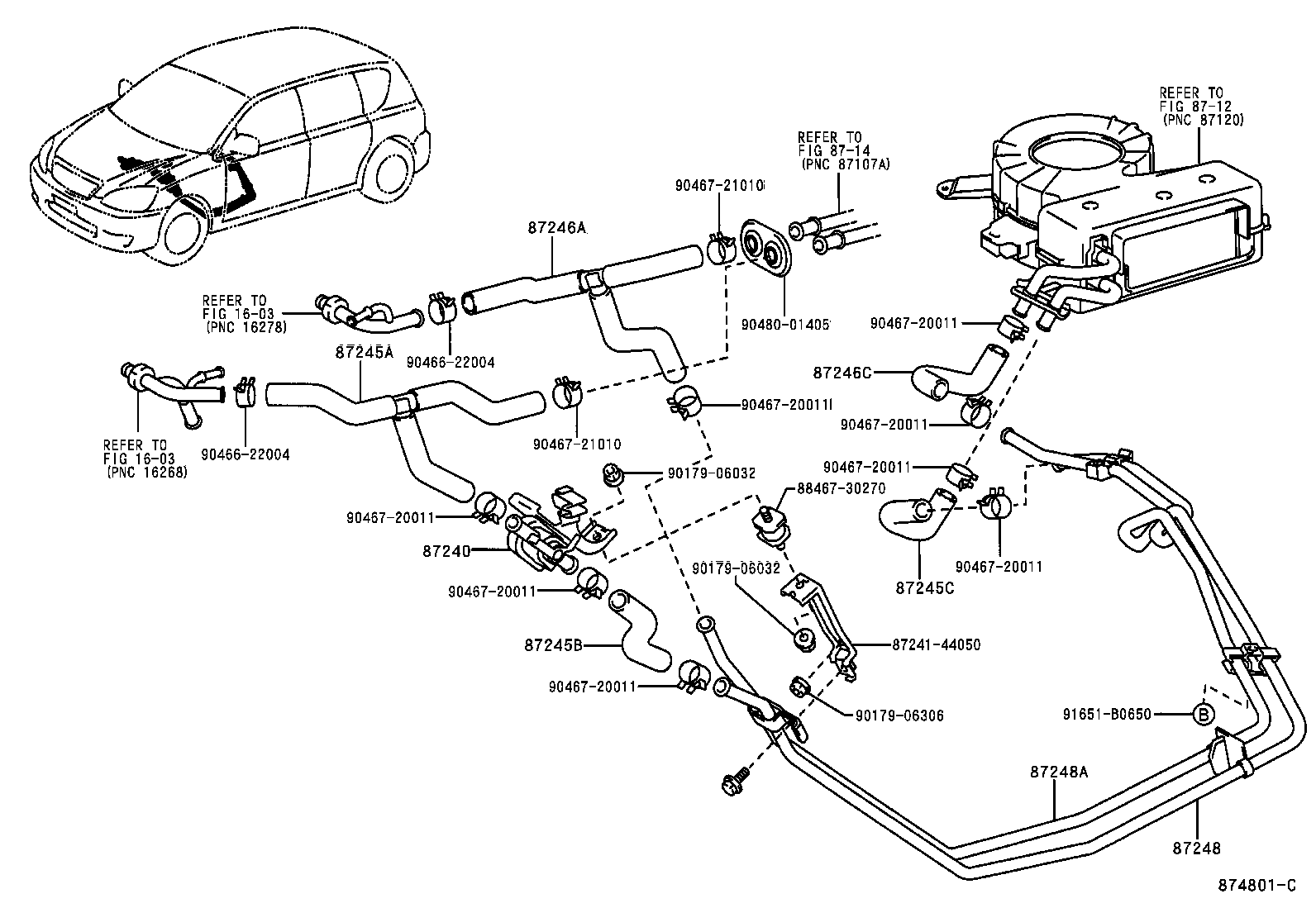  PICNIC AVENSIS VERSO |  HEATING AIR CONDITIONING WATER PIPING