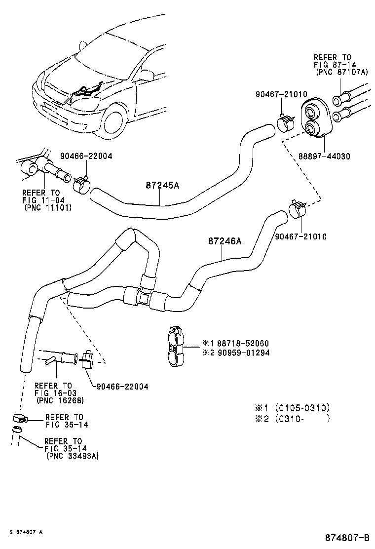  PICNIC AVENSIS VERSO |  HEATING AIR CONDITIONING WATER PIPING