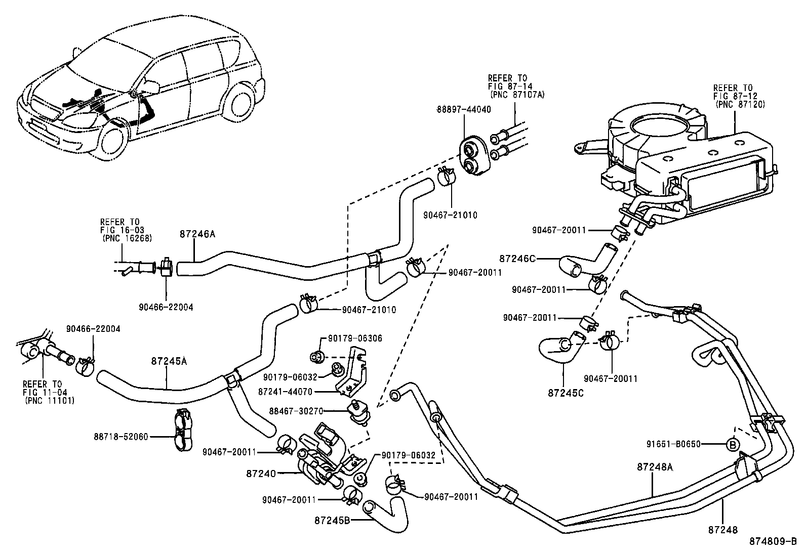  PICNIC AVENSIS VERSO |  HEATING AIR CONDITIONING WATER PIPING