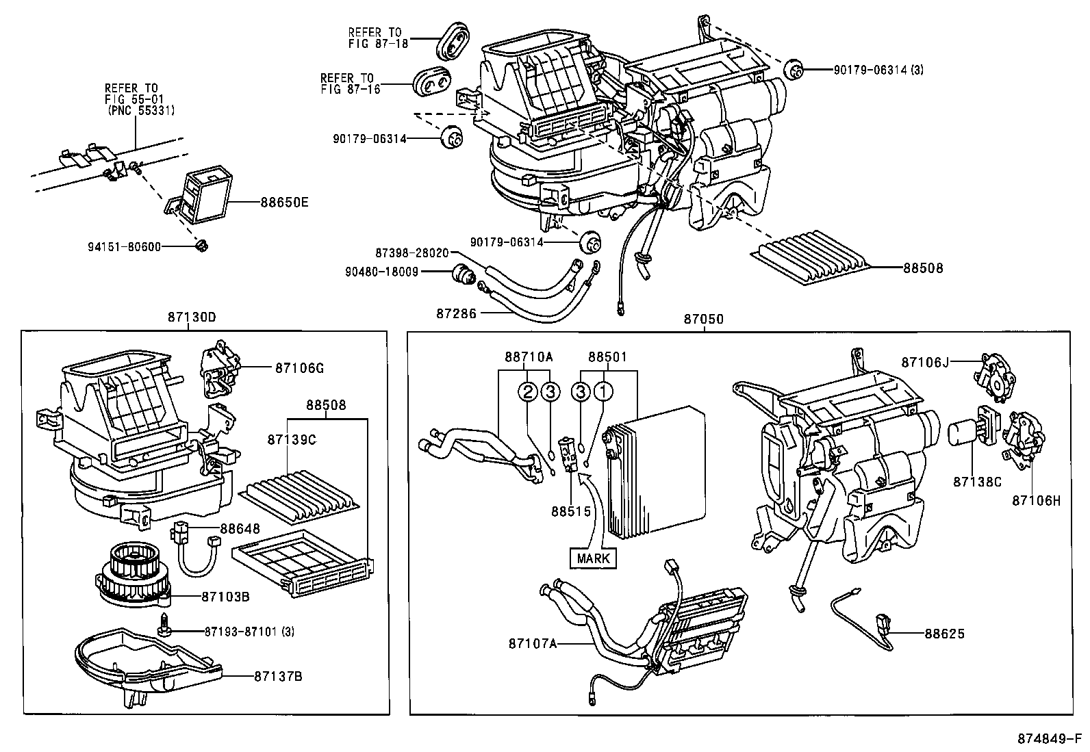  PICNIC AVENSIS VERSO |  HEATING AIR CONDITIONING COOLER UNIT