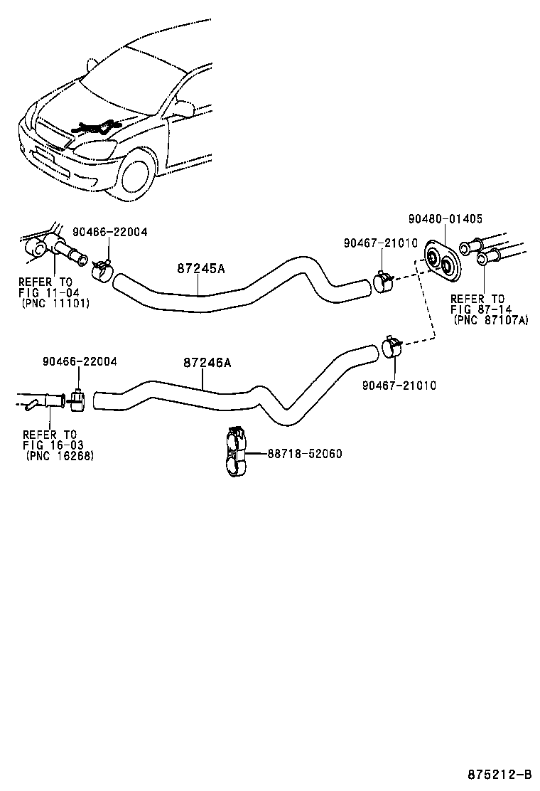  PICNIC AVENSIS VERSO |  HEATING AIR CONDITIONING WATER PIPING