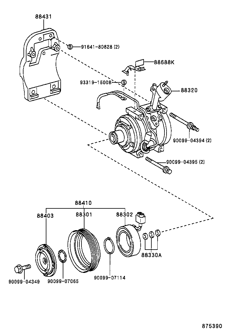  CAMRY |  HEATING AIR CONDITIONING COMPRESSOR
