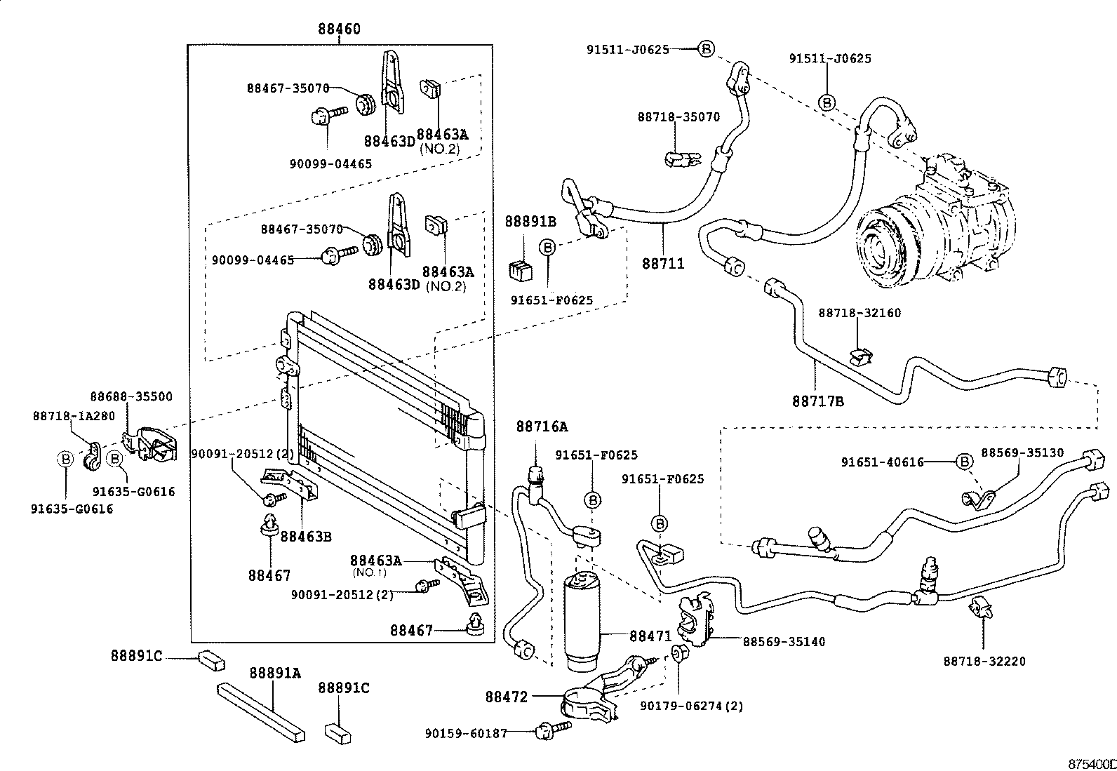  HILUX |  HEATING AIR CONDITIONING COOLER PIPING