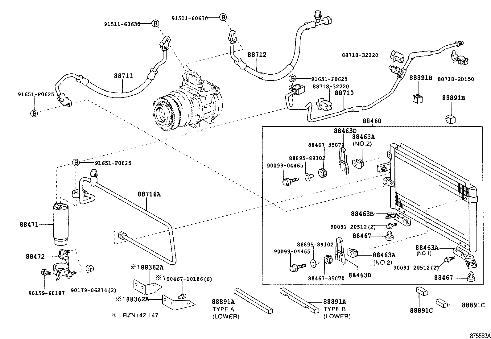  HILUX |  HEATING AIR CONDITIONING COOLER PIPING