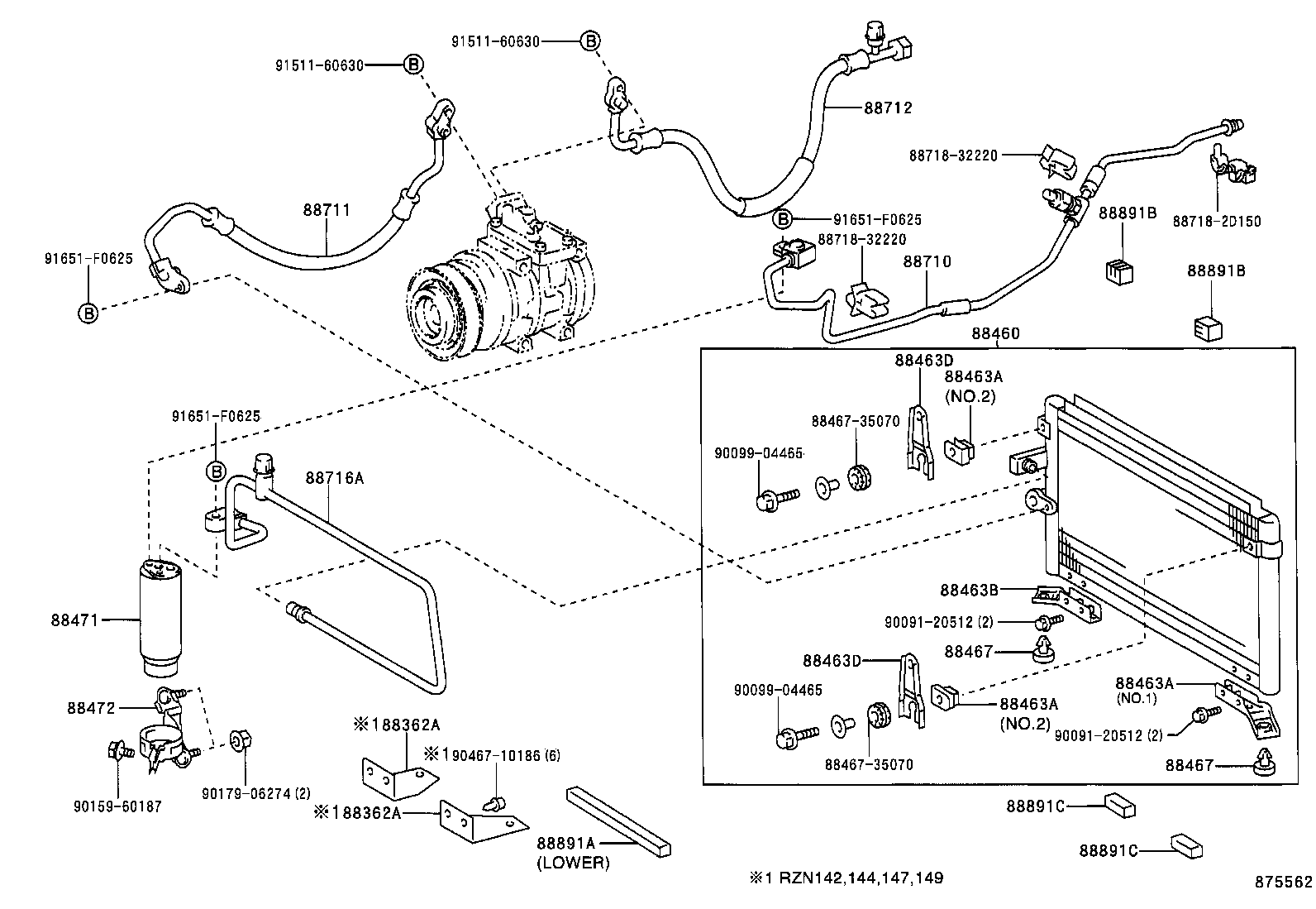  HILUX |  HEATING AIR CONDITIONING COOLER PIPING