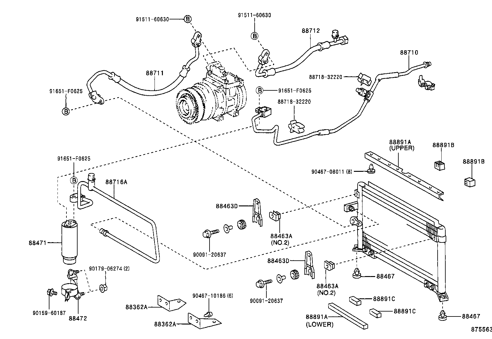 HILUX |  HEATING AIR CONDITIONING COOLER PIPING