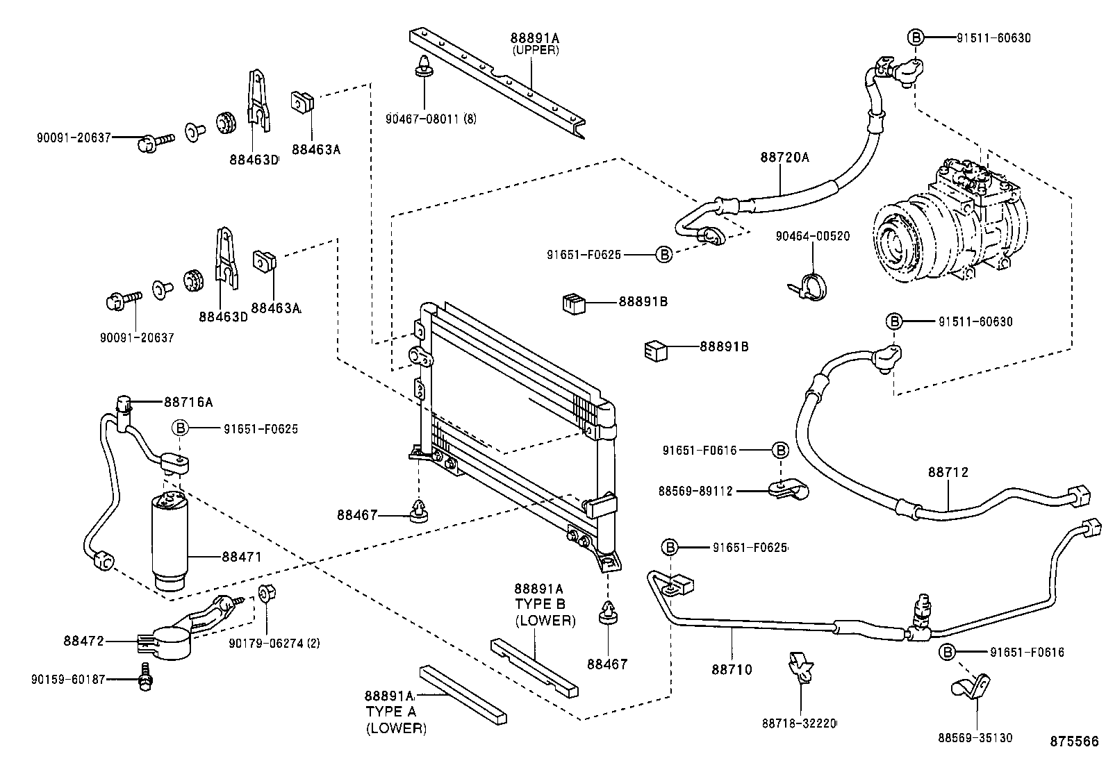  HILUX |  HEATING AIR CONDITIONING COOLER PIPING
