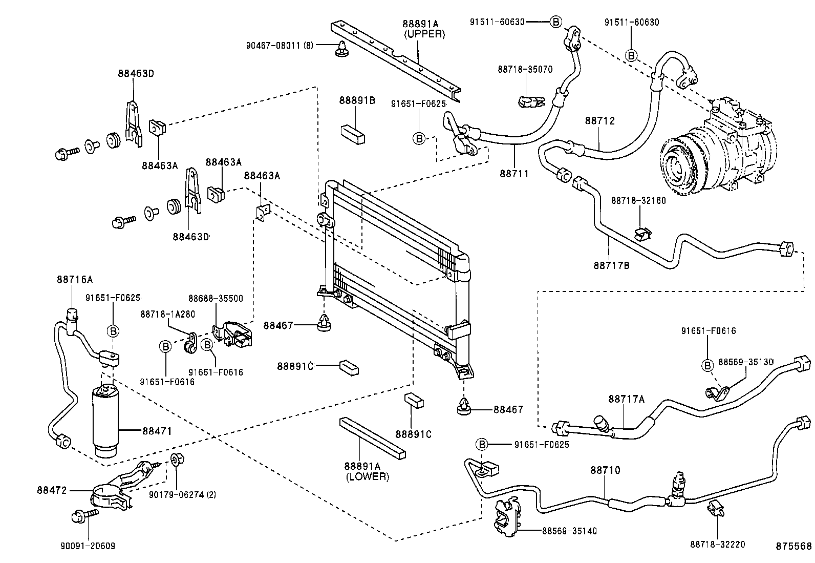  HILUX |  HEATING AIR CONDITIONING COOLER PIPING