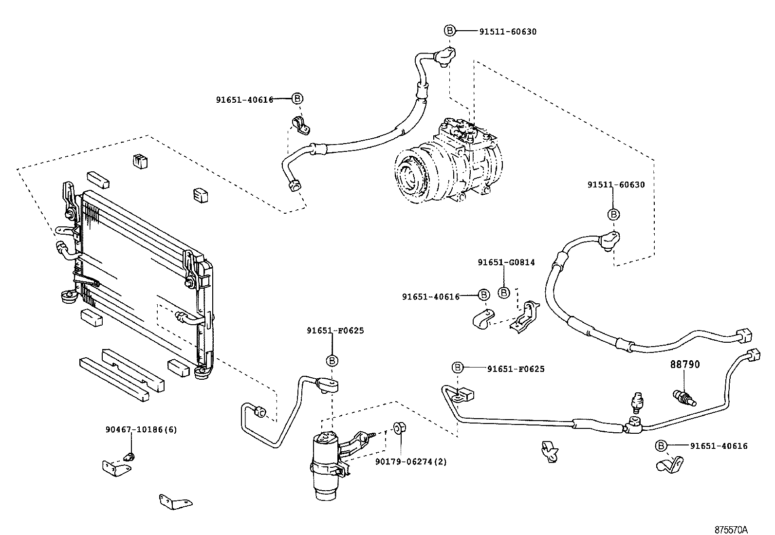  HILUX |  HEATING AIR CONDITIONING COOLER PIPING