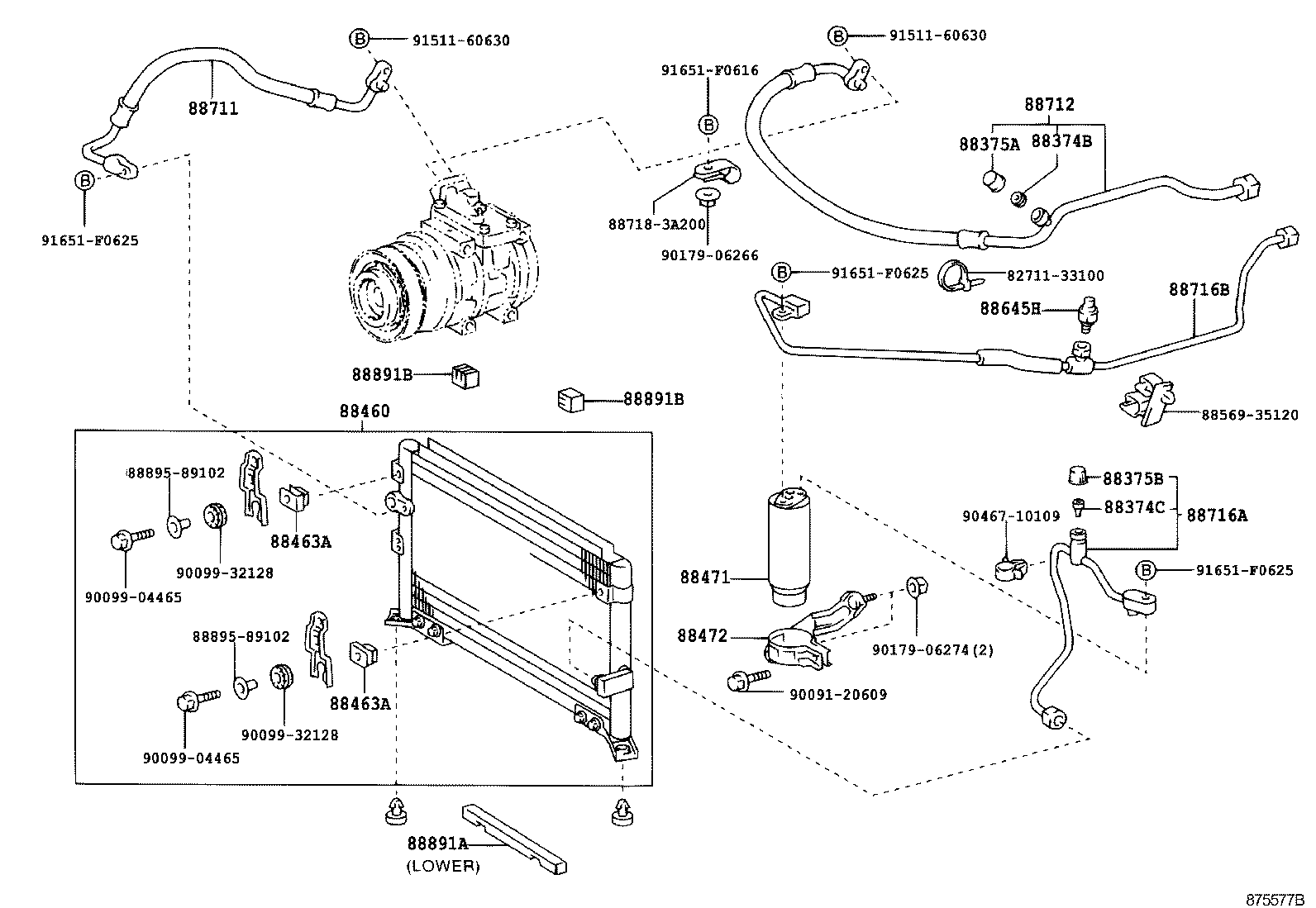  HILUX |  HEATING AIR CONDITIONING COOLER PIPING
