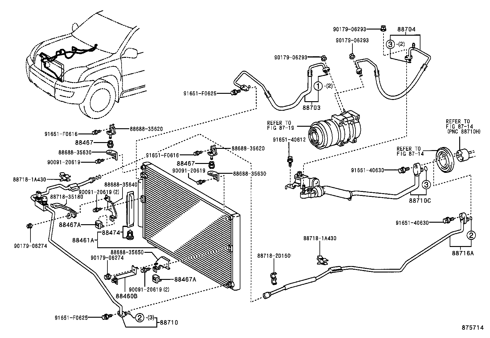  LAND CRUISER PRADO |  HEATING AIR CONDITIONING COOLER PIPING