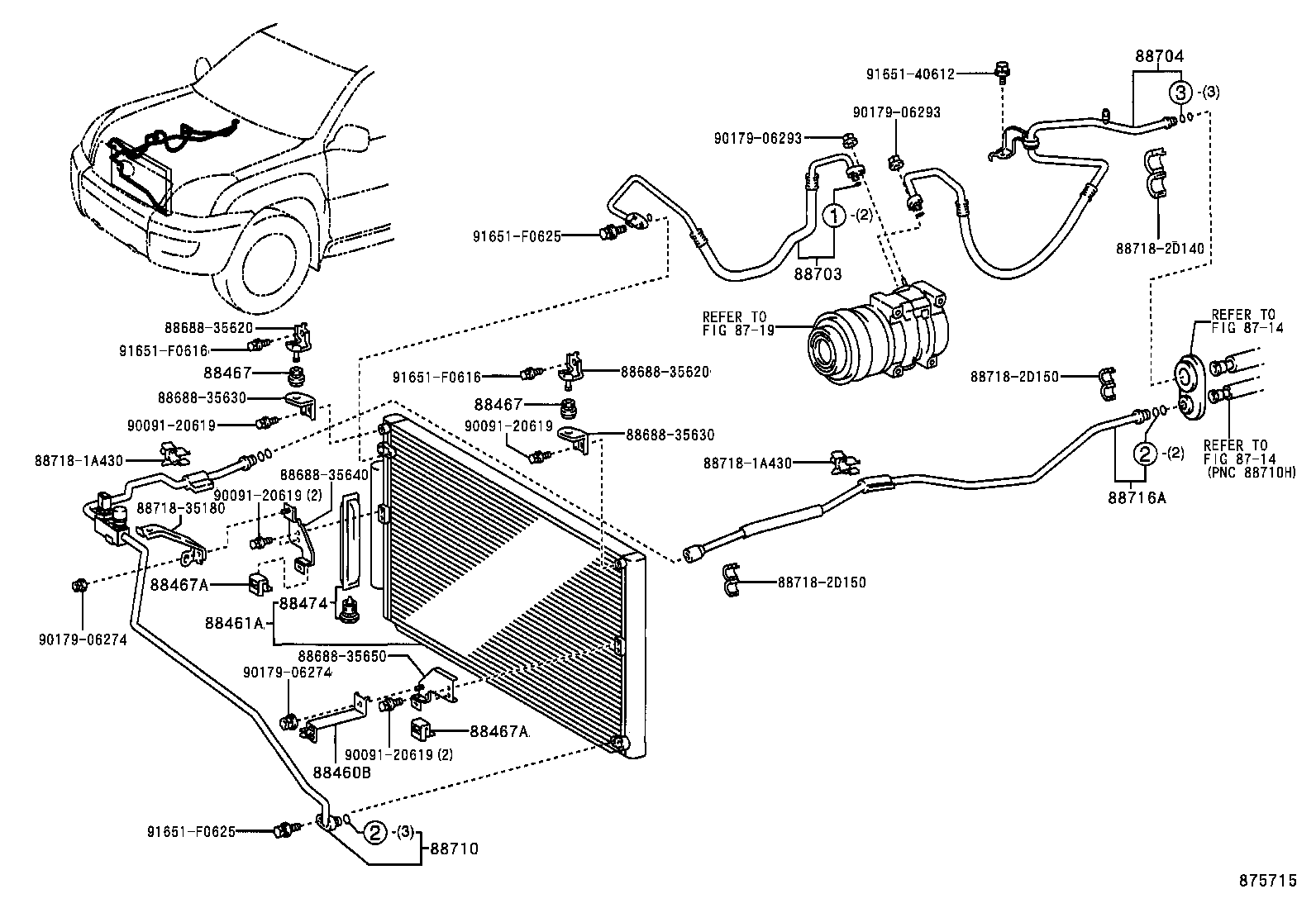  LAND CRUISER PRADO |  HEATING AIR CONDITIONING COOLER PIPING