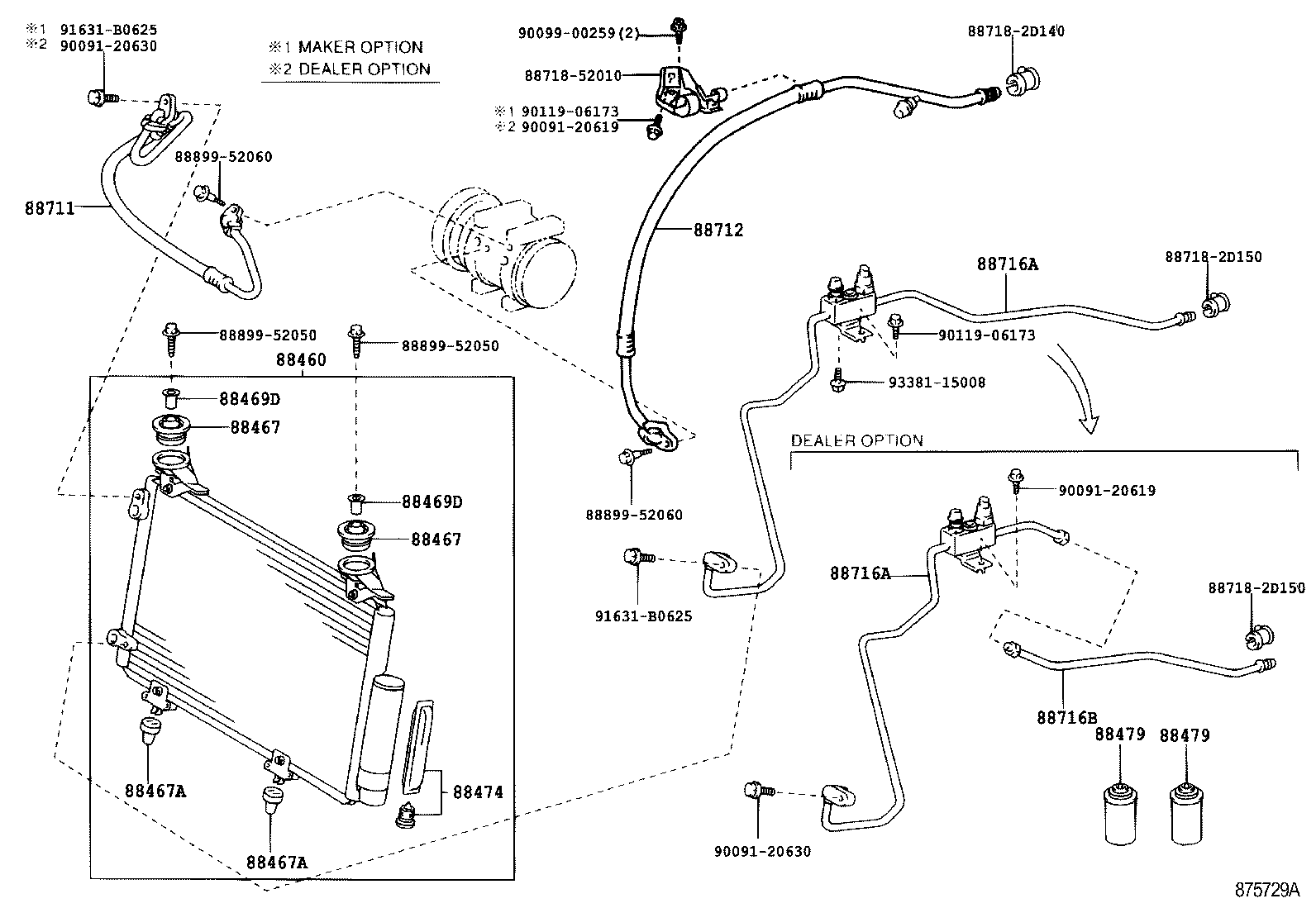 YARIS ECHO 4D |  HEATING AIR CONDITIONING COOLER PIPING