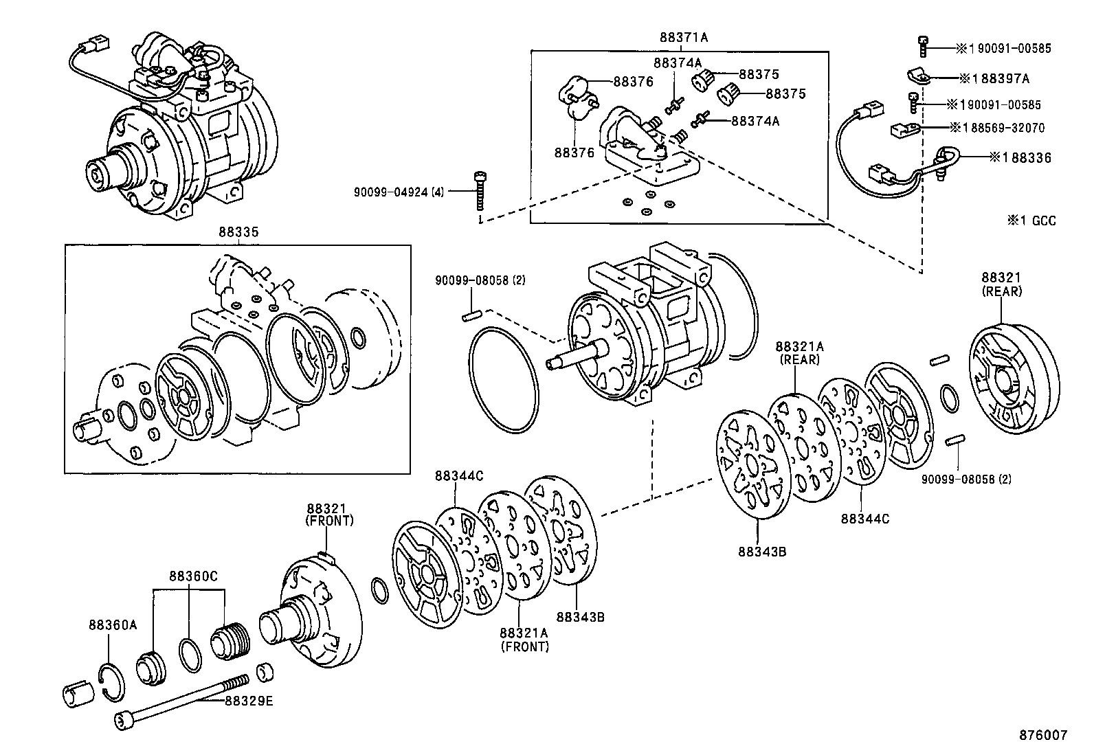  LAND CRUISER 80 |  HEATING AIR CONDITIONING COMPRESSOR