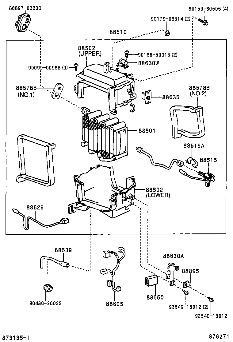  T U V |  HEATING AIR CONDITIONING COOLER UNIT