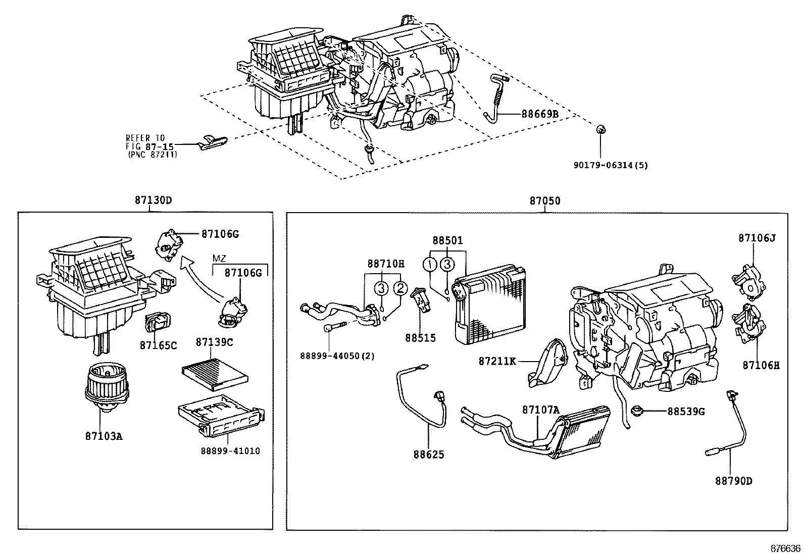  ALPHARD |  HEATING AIR CONDITIONING COOLER UNIT
