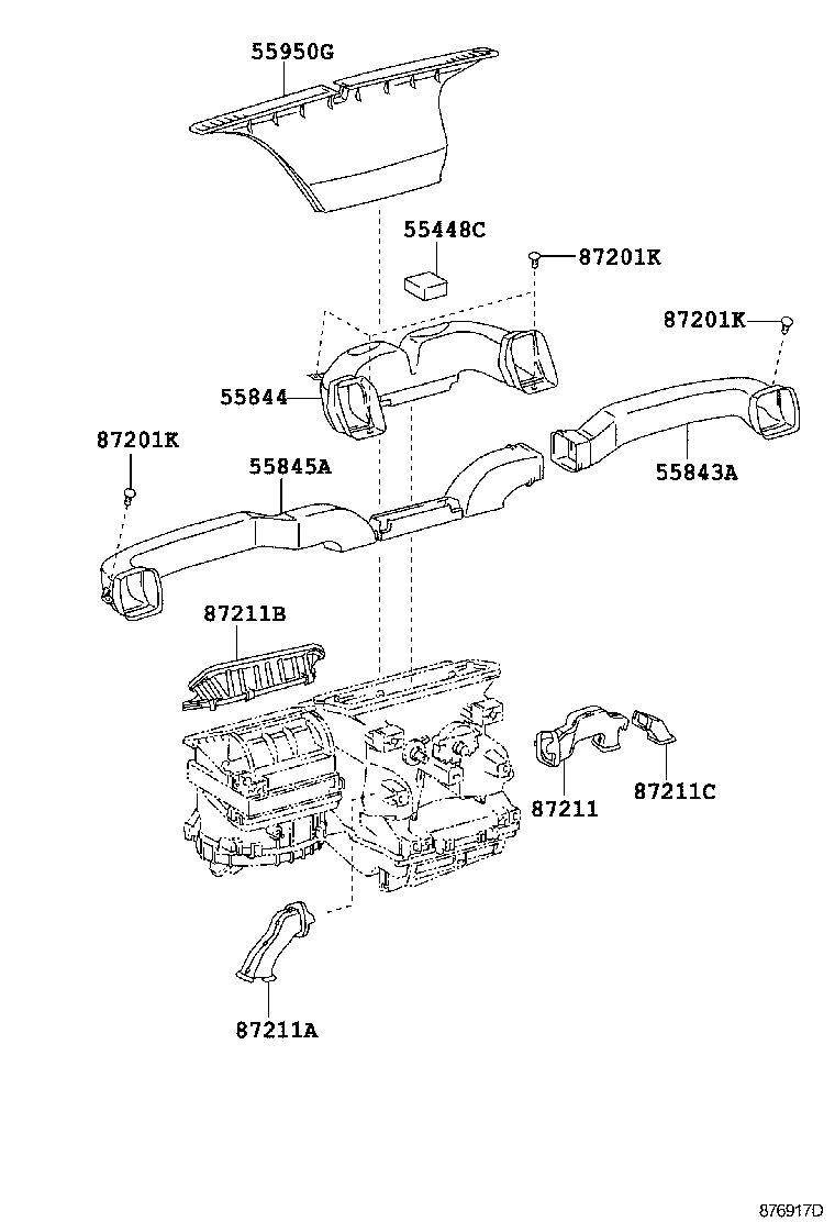  HILUX |  HEATING AIR CONDITIONING CONTROL AIR DUCT