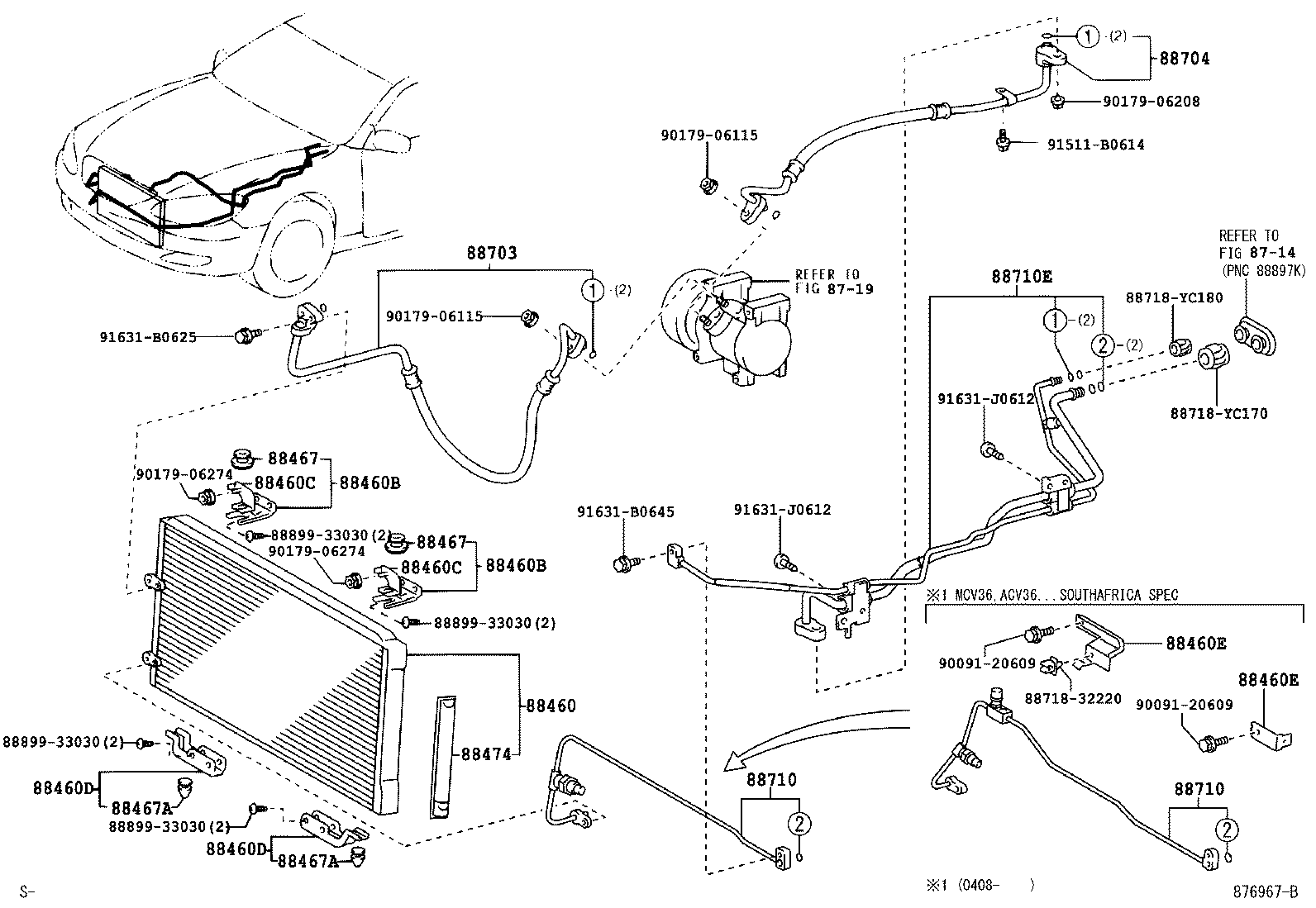  CAMRY AUSTRALIA |  HEATING AIR CONDITIONING COOLER PIPING
