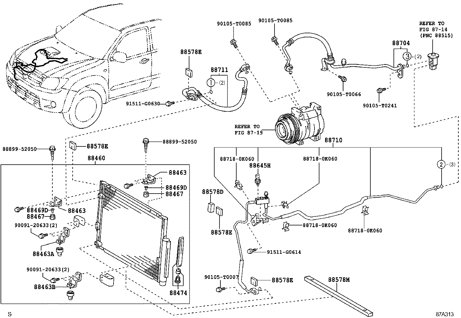  HILUX |  HEATING AIR CONDITIONING COOLER PIPING