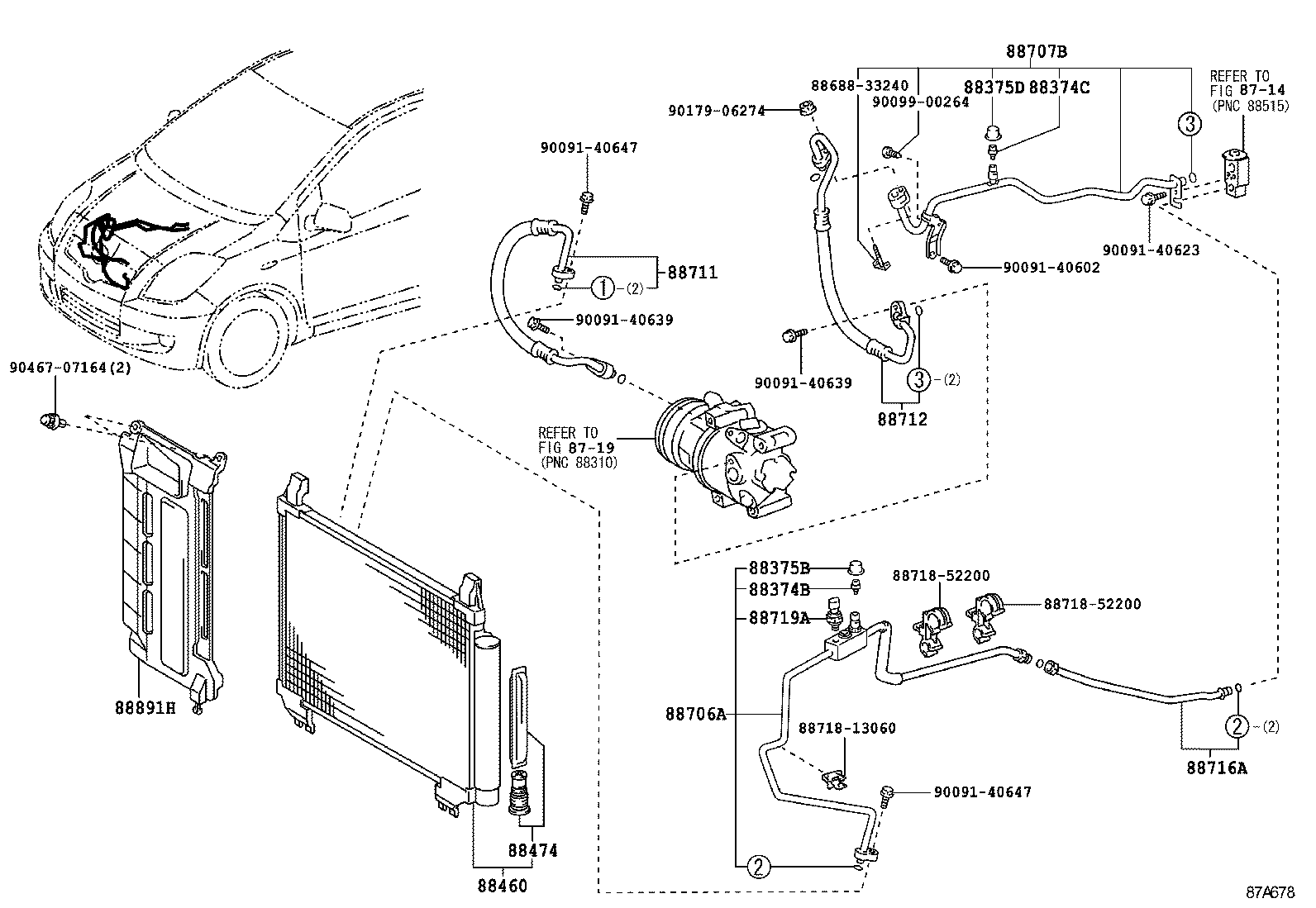  YARIS |  HEATING AIR CONDITIONING COOLER PIPING
