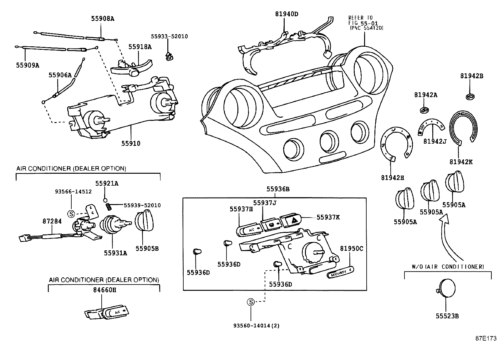  YARIS ECHO 4D |  HEATING AIR CONDITIONING CONTROL AIR DUCT