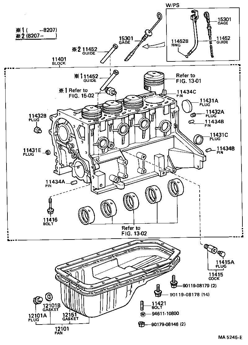 TOYOTA CORONA FRTT141LG-TWKDS - TOOL-ENGINE-FUEL - CYLINDER BLOCK