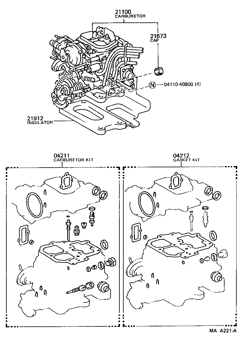  HIACE VAN COMUTER |  CARBURETOR ASSEMBLY